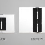 Betabook has an A4-sized (~ 8.3“ x 11.7“) writing surface.